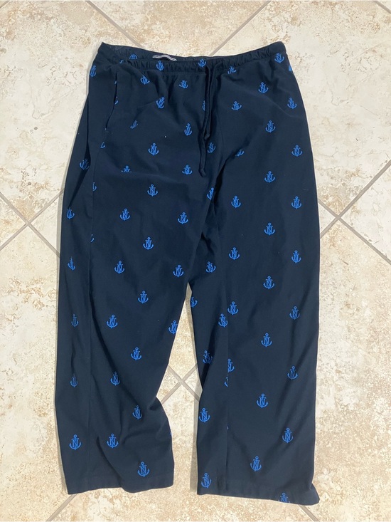 Nautica Other - Nautica Black Sweatpants with Blue Anchor Print